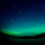 Star Trails and Northern Lights: Star trails and northern light over Elbow Lake, MN.