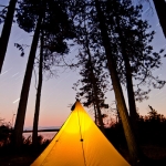 Startrails over Tent: Startrails over a tent on Sag in the Boundary Waters Canoe Area Wilderness.