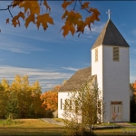 Maple Hill Church Fall Colors: Fall colors at the Maple Hill Church just outside of Grand Marais, MN. Minor perspective correction in ShiftN 3.5.