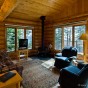 The living room in a cabin.