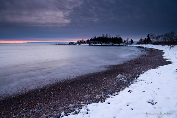 Sugarloaf Cove and snow