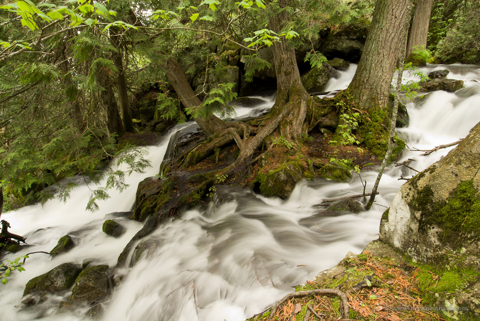 Shore shore of Lake Superior waterfall