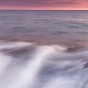 The sun sets over Lake Superior. Minnesota.