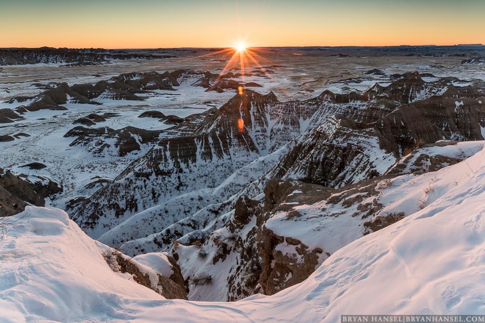 Sunrise in the Badlands