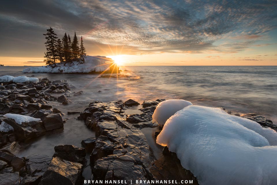 Winter on Lake Superior at a photography workshop