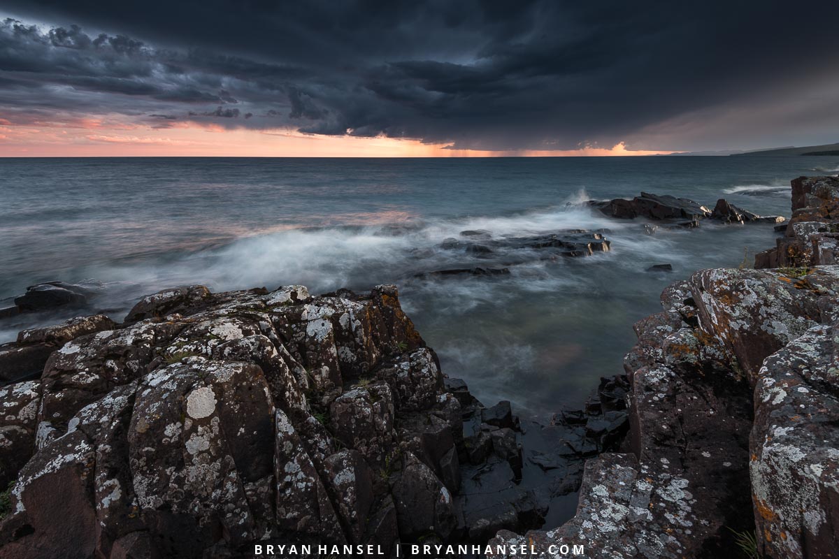 sunset over lake superior