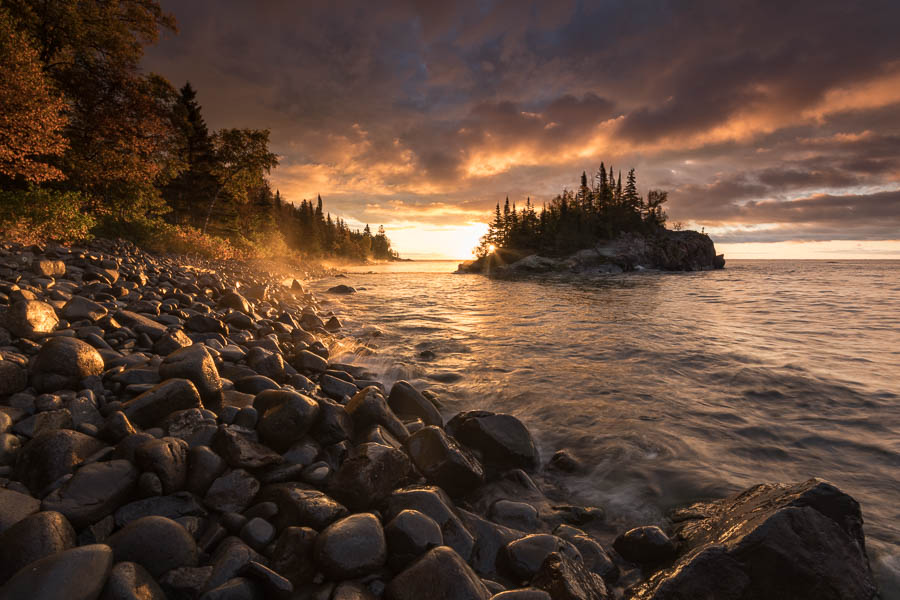 sunrise on lake superior