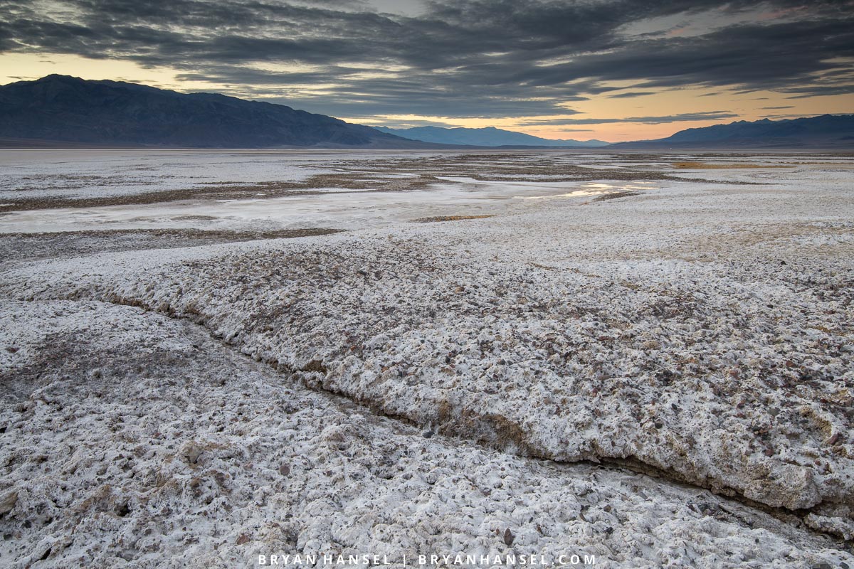 sunset on the salt flats
